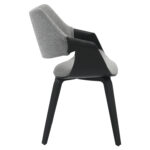 ΚΑΡΕΚΛΑ ΤΡΑΠΕΖΑΡΙΑΣ NETTO LH10.9976.02 ΣΚΕΛΕΤΟΣ Κ.Π. ΣΕ ΜΑΥΡΟ-ΓΚΡΙ ΥΦΑΣΜΑ 55x56x83,5Υεκ - Image 4