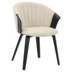 ΚΑΡΕΚΛΑ ΤΡΑΠΕΖΑΡΙΑΣ JESPER LH10.9977.02 ΣΚΕΛΕΤΟΣ Κ.Π. ΜΑΥΡΟ-ΕΚΡΟΥ ΥΦΑΣΜΑ 61x54x74Υεκ