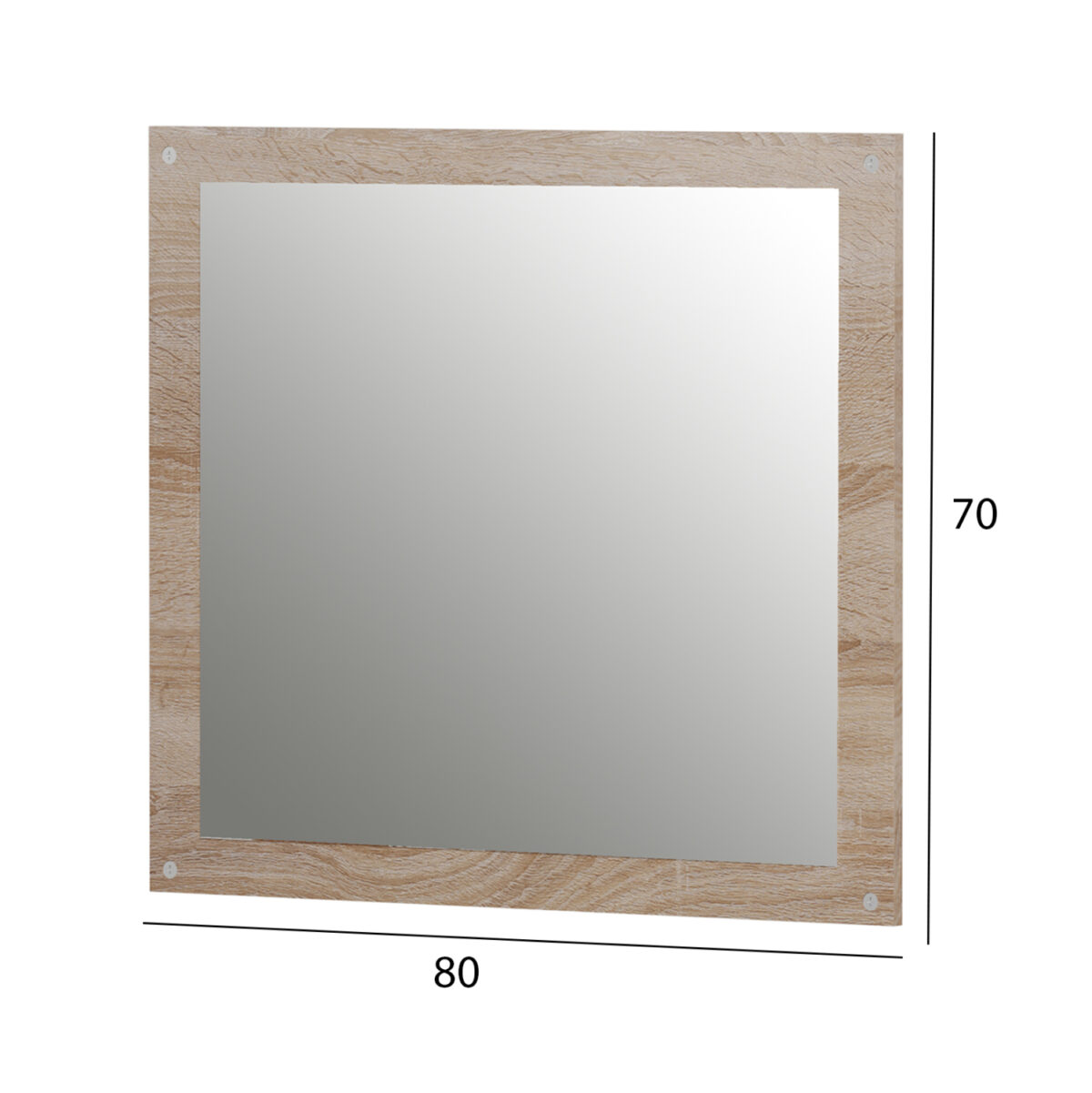 ΚΑΘΡΕΦΤΗΣ ΤΟΙΧΟΥ LH10.4360 ΜΕΛΑΜΙΝΗ ΣΕ ΣΟΝΑΜΑ 80x70x1.8(βάθος)εκ - Image 2