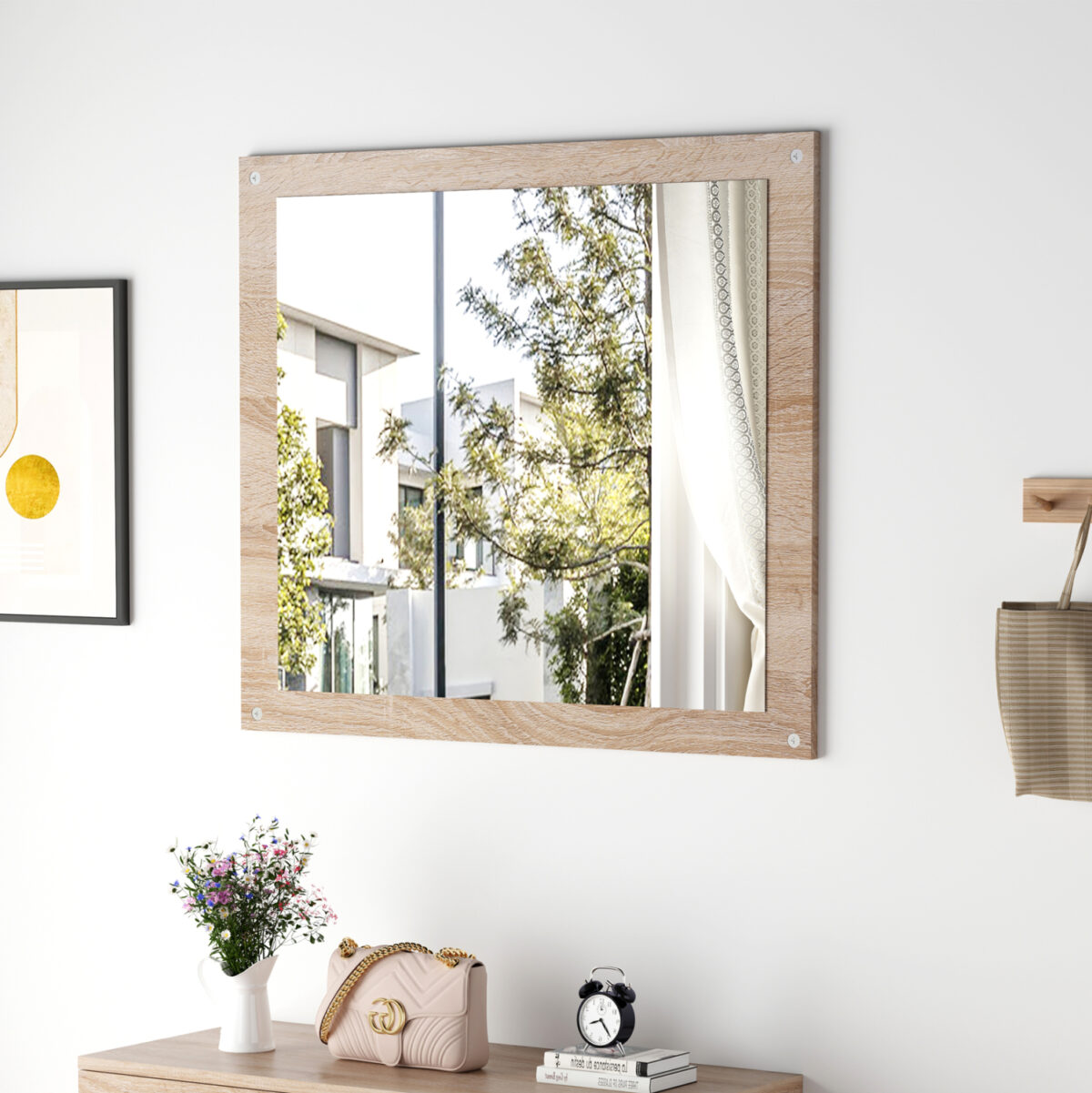 ΚΑΘΡΕΦΤΗΣ ΤΟΙΧΟΥ LH10.4360 ΜΕΛΑΜΙΝΗ ΣΕ ΣΟΝΑΜΑ 80x70x1.8(βάθος)εκ - Image 3