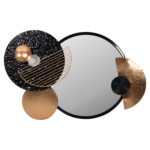 ΚΑΘΡΕΠΤΗΣ ΤΟΙΧΟΥ LH10.4211 ΜΕΤΑΛΛΟ ΣΕ ΜΑΥΡΟ-ΧΡΥΣΟ 82x8x52Υ εκ.