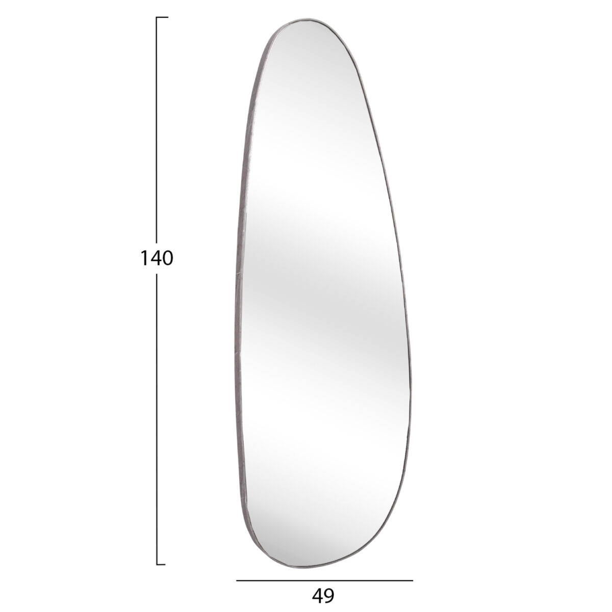 ΚΑΘΡΕΠΤΗΣ ΤΟΙΧΟΥ CRITHER LH10.4486.02 ΜΕ ΠΛΑΙΣΙΟ MDF ΣΕ GREY MARBLE ΧΡΩΜΑ 49x140Υεκ. - Image 2