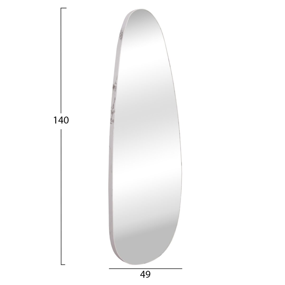 ΚΑΘΡΕΠΤΗΣ ΤΟΙΧΟΥ CRITHER LH10.4486.05 ΜΕ ΠΛΑΙΣΙΟ MDF ΣΕ WHITE MARBLE ΧΡΩΜΑ 49x140Υεκ. - Image 2