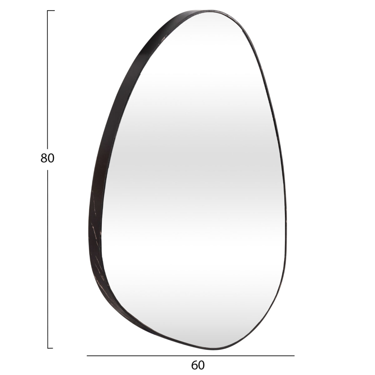 ΚΑΘΡΕΠΤΗΣ ΤΟΙΧΟΥ IRREGU LH10.4487.01 ΜΕ ΠΛΑΙΣΙΟ MDF ΣΕ BLACK MARBLE ΧΡΩΜΑ 60x80Υεκ. - Image 2