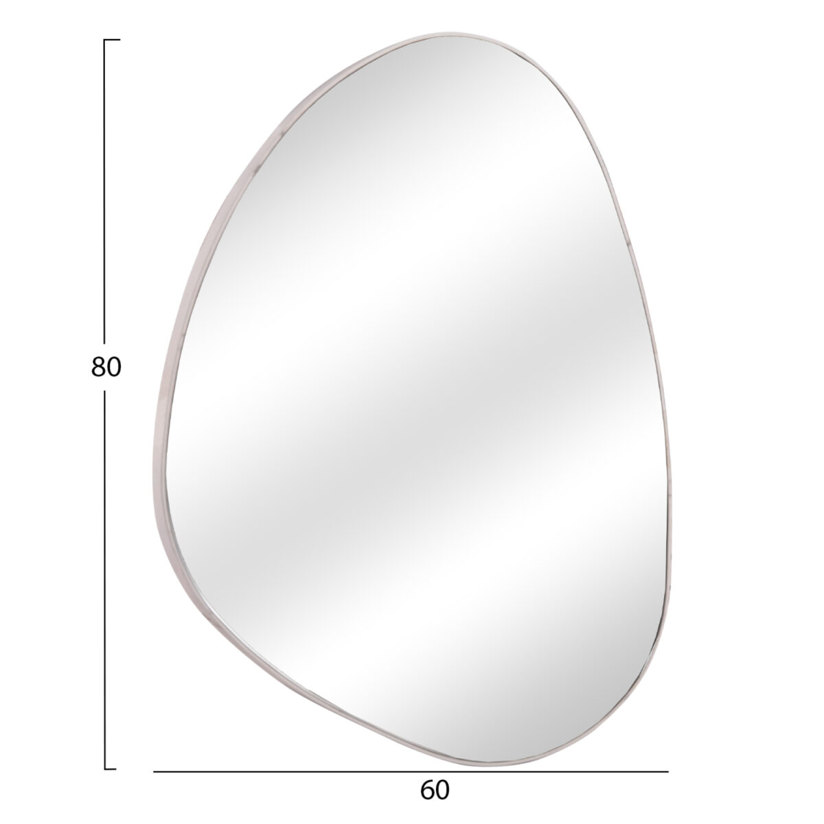 ΚΑΘΡΕΠΤΗΣ ΤΟΙΧΟΥ IRREGU LH10.4487.05 ΜΕ ΠΛΑΙΣΙΟ MDF ΣΕ WHITE MARBLE ΧΡΩΜΑ 60x80Υεκ. - Image 2