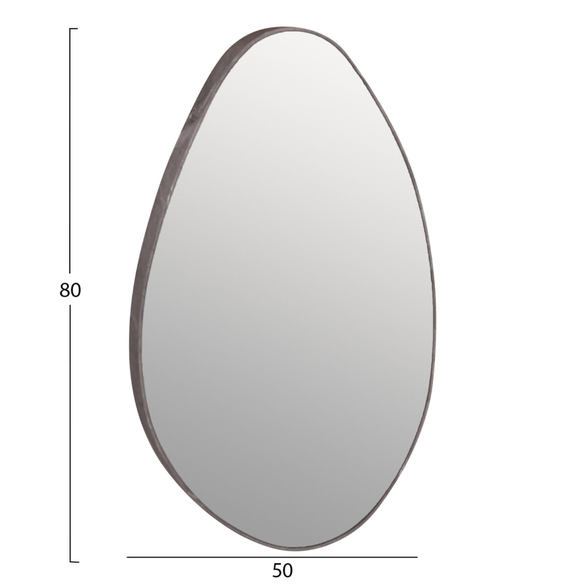 ΚΑΘΡΕΠΤΗΣ ΤΟΙΧΟΥ DROP LH10.4488.02 ΜΕ ΠΛΑΙΣΙΟ MDF ΣΕ ΧΡΩΜΑΤΙΣΜΟ GREY MARBLE 50x80Υεκ. - Image 2