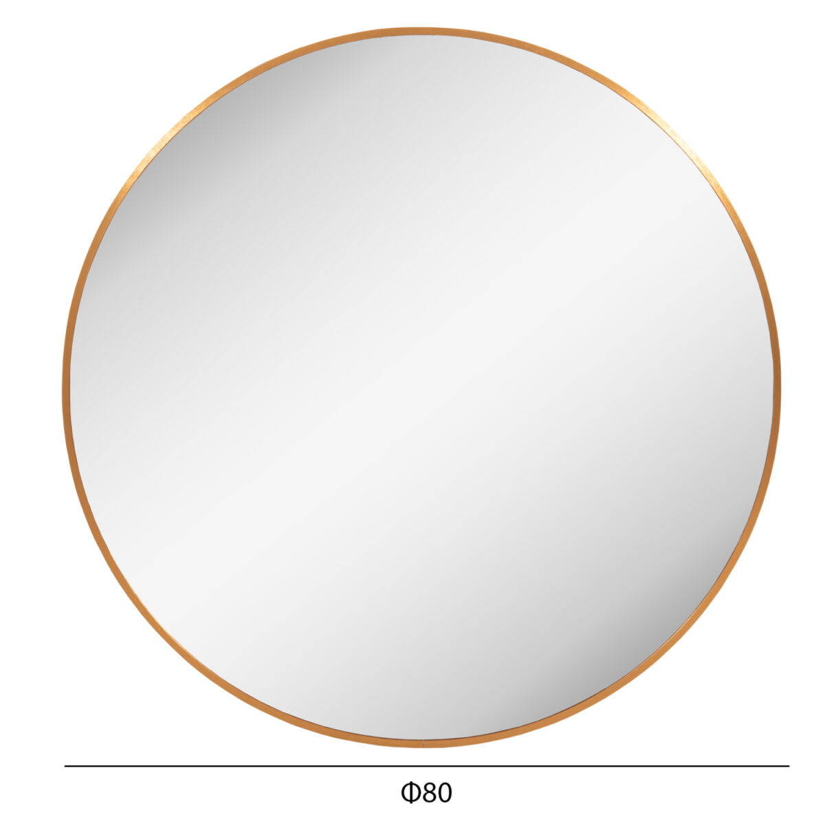 ΚΑΘΡΕΠΤΗΣ ΤΟΙΧΟΥ ΣΕΙΡΑ ARCHER LH10.4498.30 ΠΛΑΙΣΙΟ ΣΤΡΟΓΓΥΛΟ ΑΛΟΥΜΙΝΙΟΥ ΧΡΥΣΟ Φ80εκ - Image 2