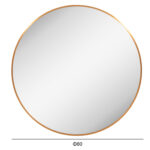 ΚΑΘΡΕΠΤΗΣ ΤΟΙΧΟΥ ΣΕΙΡΑ ARCHER LH10.4498.30 ΠΛΑΙΣΙΟ ΣΤΡΟΓΓΥΛΟ ΑΛΟΥΜΙΝΙΟΥ ΧΡΥΣΟ Φ80εκ - Image 2