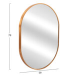 ΚΑΘΡΕΠΤΗΣ ΤΟΙΧΟΥ ΣΕΙΡΑ ARCHER LH10.4500.30 ΠΛΑΙΣΙΟ ΟΒΑΛ ΑΛΟΥΜΙΝΙΟΥ ΧΡΥΣΟ 59x79Υεκ - Image 2