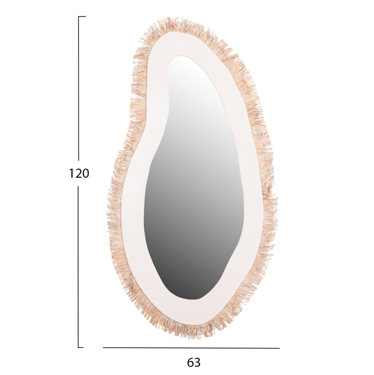 ΚΑΘΡΕΠΤΗΣ ΤΟΙΧΟΥ ΣΕΙΡΑ SANTORINI LH10.4525 MDF ΥΠΟΛΕΥΚΟ-ΔΙΑΚΟΣΜΗΣΗ ΣΕ ΜΠΕΖ 63x1,8x120Υεκ. - Image 2