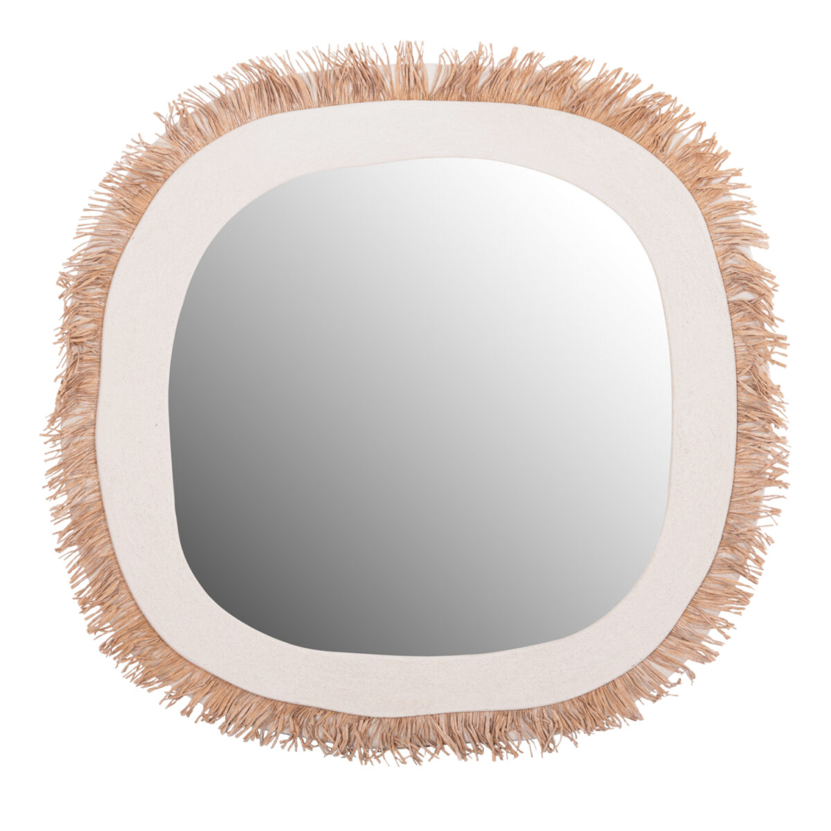 ΚΑΘΡΕΠΤΗΣ ΤΟΙΧΟΥ ΣΕΙΡΑ SANTORINI LH10.4527 MDF ΥΠΟΛΕΥΚΟ-ΔΙΑΚΟΣΜΗΣΗ ΣΕ ΜΠΕΖ 78x1,8x78Υεκ. - Image 1