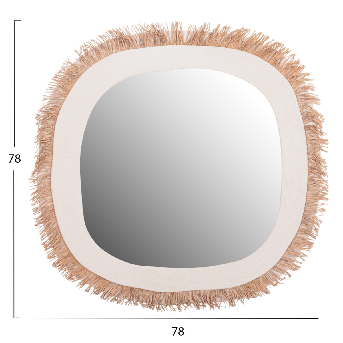 ΚΑΘΡΕΠΤΗΣ ΤΟΙΧΟΥ ΣΕΙΡΑ SANTORINI LH10.4527 MDF ΥΠΟΛΕΥΚΟ-ΔΙΑΚΟΣΜΗΣΗ ΣΕ ΜΠΕΖ 78x1,8x78Υεκ. - Image 2