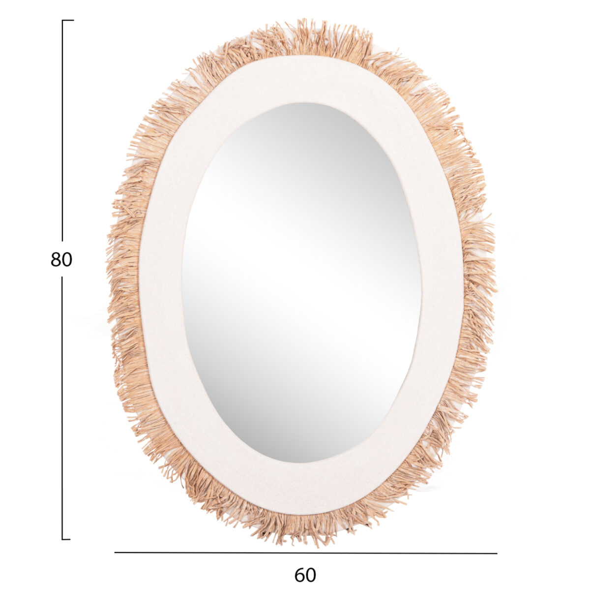 ΚΑΘΡΕΠΤΗΣ ΤΟΙΧΟΥ ΣΕΙΡΑ SANTORINI LH10.4528 MDF ΥΠΟΛΕΥΚΟ-ΔΙΑΚΟΣΜΗΣΗ ΣΕ ΜΠΕΖ 60x2x80Υεκ. - Image 2