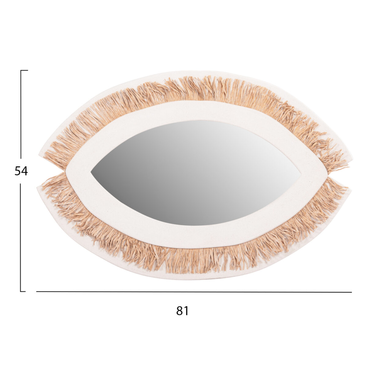 ΚΑΘΡΕΠΤΗΣ ΤΟΙΧΟΥ ΣΕΙΡΑ SANTORINI LH10.4529 MDF ΥΠΟΛΕΥΚΟ-ΔΙΑΚΟΣΜΗΣΗ ΣΕ ΜΠΕΖ 81x1,8x54Υεκ. - Image 2