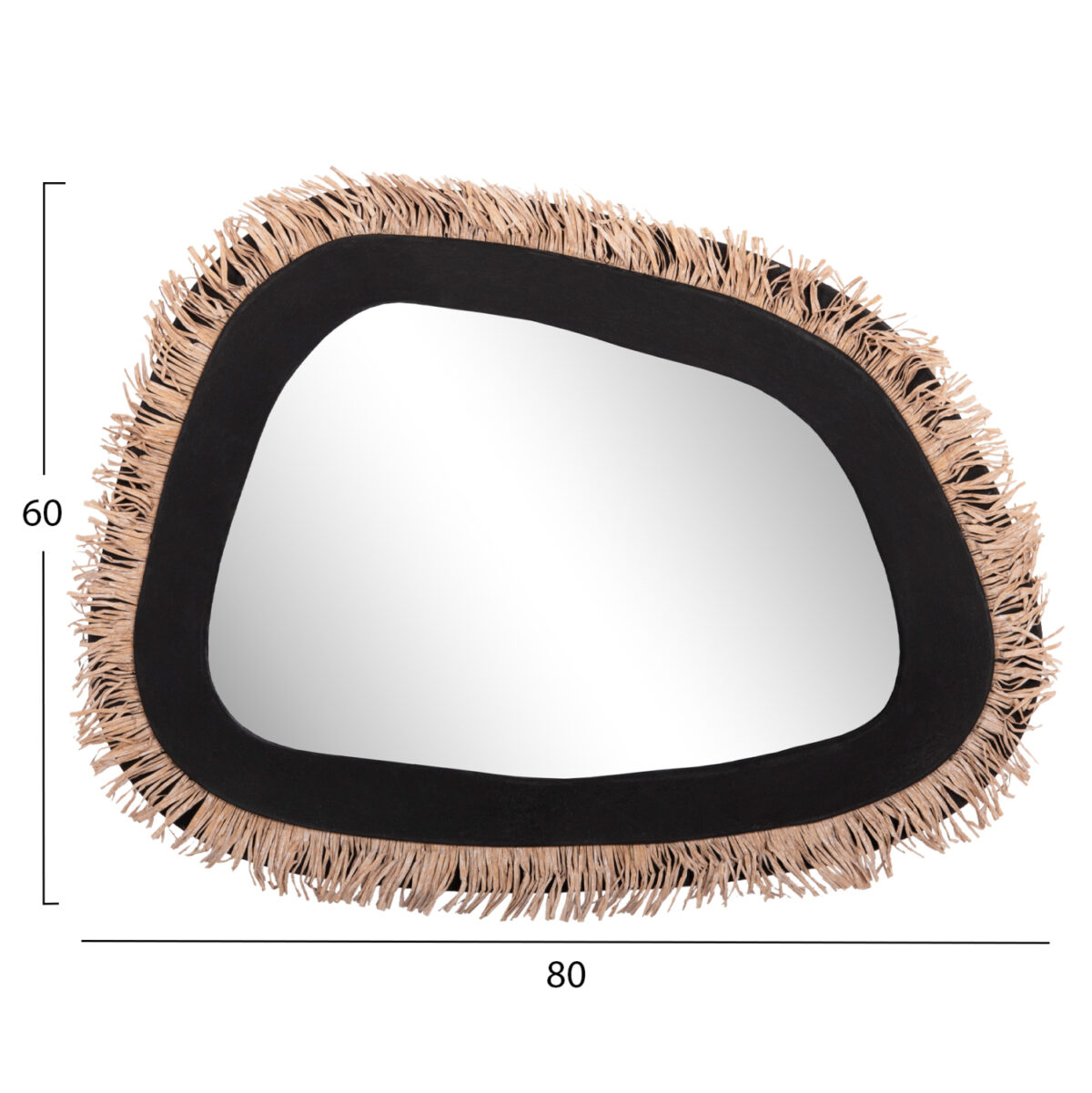ΚΑΘΡΕΠΤΗΣ ΤΟΙΧΟΥ ΣΕΙΡΑ SANTORINI LH10.4530 MDF ΜΑΥΡΟ-ΔΙΑΚΟΣΜΗΣΗ ΣΕ ΜΠΕΖ 80x1,8x60Υεκ. - Image 2
