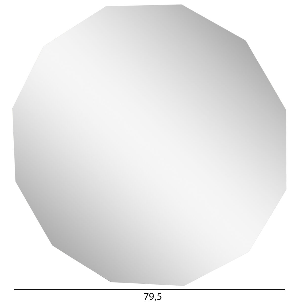 ΚΑΘΡΕΠΤΗΣ ΤΟΙΧΟΥ ΠΟΛΥΓΩΝΙΚΟΣ CANE LH10.4494 ΧΩΡΙΣ ΠΛΑΙΣΙΟ Φ79,5εκ. - Image 2