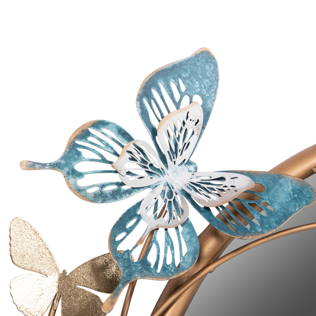 ΚΑΘΡΕΠΤΗΣ ΤΟΙΧΟΥ ΣΤΡΟΓΓΥΛΟΣ LH10.4213 ΜΕΤΑΛΛΟ ΣΕ ΧΡΥΣΟ-ΠΡΑΣΙΝΟ-ΜΠΛΕ 62x6,5x56Yεκ. - Image 4