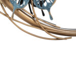 ΚΑΘΡΕΠΤΗΣ ΤΟΙΧΟΥ ΣΤΡΟΓΓΥΛΟΣ LH10.4213 ΜΕΤΑΛΛΟ ΣΕ ΧΡΥΣΟ-ΠΡΑΣΙΝΟ-ΜΠΛΕ 62x6,5x56Yεκ. - Image 5