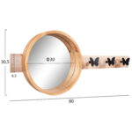 ΚΑΘΡΕΠΤΗΣ ΤΟΙΧΟΥ ΣΤΡΟΓΓΥΛΟΣ SCUTTLE LH10.4222 FIR WOOD&MDF-BLACK METAL 80x6,5x30,5Υεκ. - Image 2