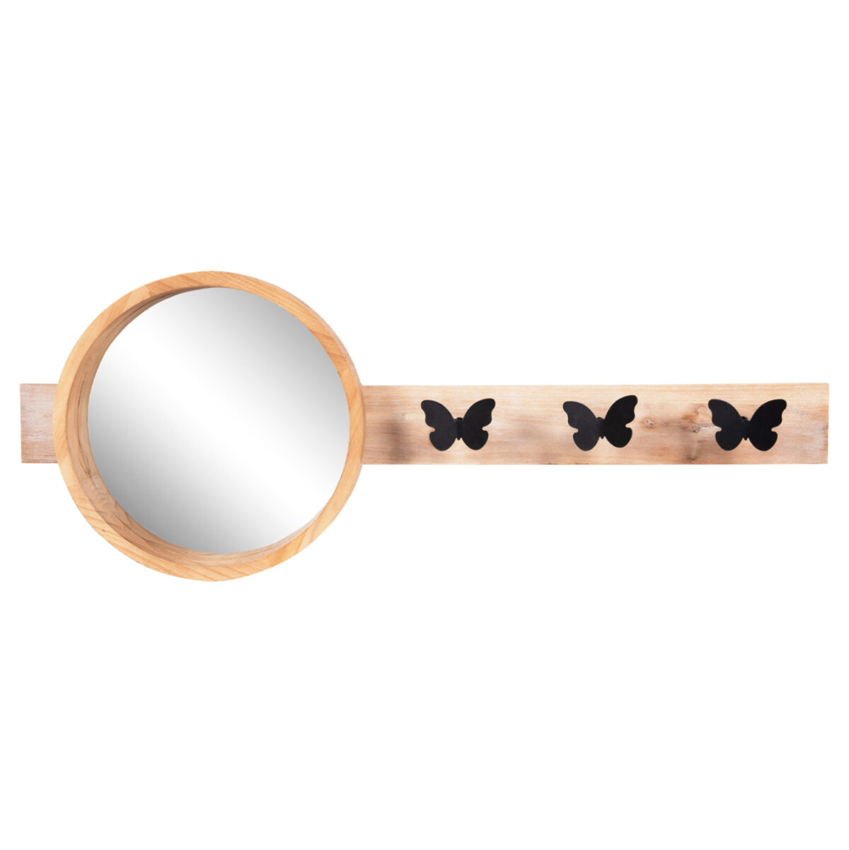 ΚΑΘΡΕΠΤΗΣ ΤΟΙΧΟΥ ΣΤΡΟΓΓΥΛΟΣ SCUTTLE LH10.4222 FIR WOOD&MDF-BLACK METAL 80x6,5x30,5Υεκ. - Image 3