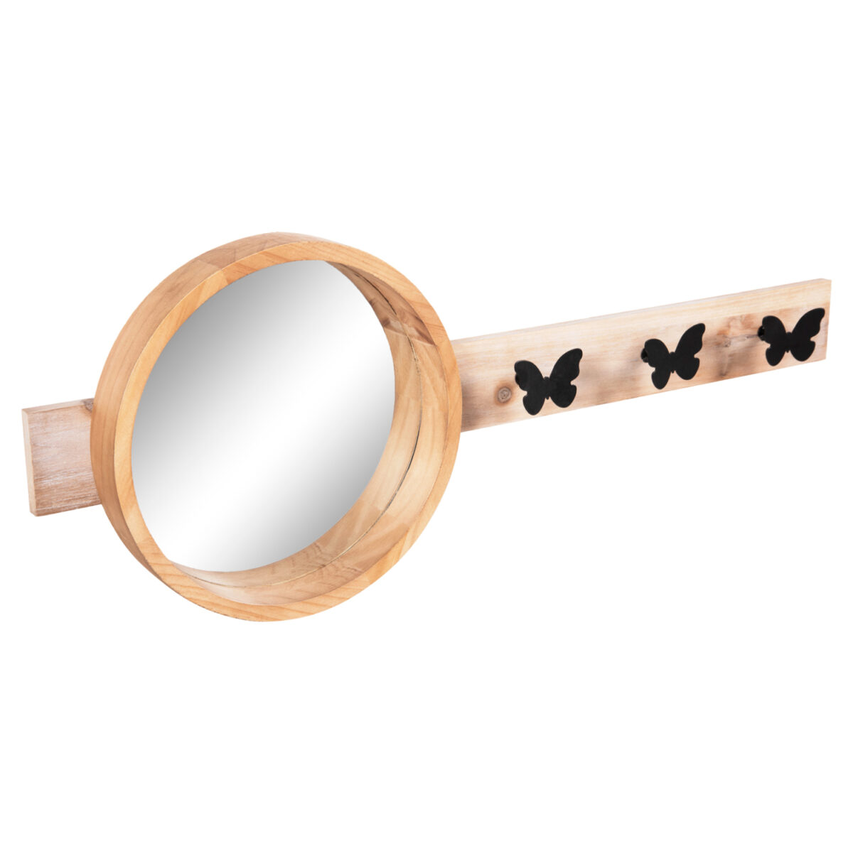 ΚΑΘΡΕΠΤΗΣ ΤΟΙΧΟΥ ΣΤΡΟΓΓΥΛΟΣ SCUTTLE LH10.4222 FIR WOOD&MDF-BLACK METAL 80x6,5x30,5Υεκ. - Image 4