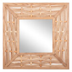 ΚΑΘΡΕΠΤΗΣ ΤΟΙΧΟΥ ΤΕΤΡΑΓΩΝΟΣ LH10.4226 ΜΠΑΜΠΟΥ ΣΕ ΧΡΩΜΑ ΟΑΚ 71x7x71 εκ. - Image 3