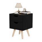 ΚΟΜΟΔΙΝΟ DINKL LH10.2472.02 ΜΕΛΑΜΙΝΗ-2 ΣΥΡΤΑΡΙΑ-WENGE 29,5x29,5x45Υεκ