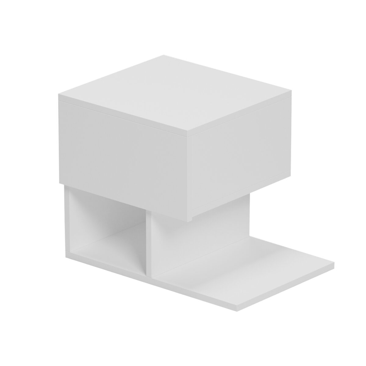 ΚΟΜΟΔΙΝΟ CASPIAN LH10.9071.11 ΜΕΛΑΜΙΝΗ ΣΕ ΛΕΥΚΟ 46,8x33x36,8Υεκ - Image 3