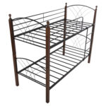 ΚΟΥΚΕΤΑ ΚΡΕΒΑΤΙ STOREY LH10.687 ΜΑΥΡΟ ΜΕΤΑΛΛΟ-ΚΑΡΥΔΙ RUBBERWOOD-ΓΙΑ ΣΤΡΩΜΑ 190x90εκ - Image 4