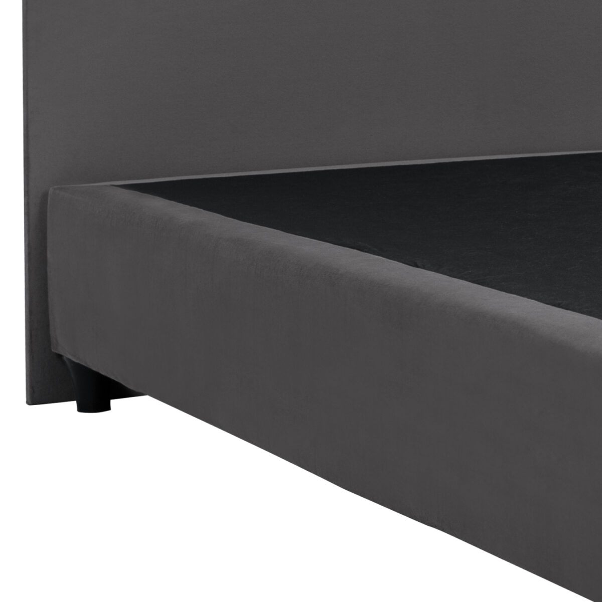 ΚΡΕΒΑΤΙ MALENA ΑΠΟ ΓΚΡΙ ΒΕΛΟΥΔΟ LH10.651.10 ΓΙΑ ΣΤΡΩΜΑ 90x200 εκ. - Image 4