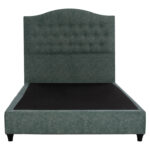 ΚΡΕΒΑΤΙ MALENA ΑΠΟ ΠΡΑΣΙΝΟ ΥΦΑΣΜΑ τύπου NUBUCK, LH10.647.27 ΓΙΑ ΣΤΡΩΜΑ 120x200 εκ. - Image 4