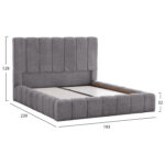 ΚΡΕΒΑΤΙ REMO ΜΕ ΑΠΟΘΗΚΕΥΤΙΚΟ ΧΩΡΟ LH10.719.22 ΥΦΑΣΜΑ TEDDY ΓΚΡΙ-ΓΙΑ ΣΤΡΩΜΑ 160x200εκ - Image 3