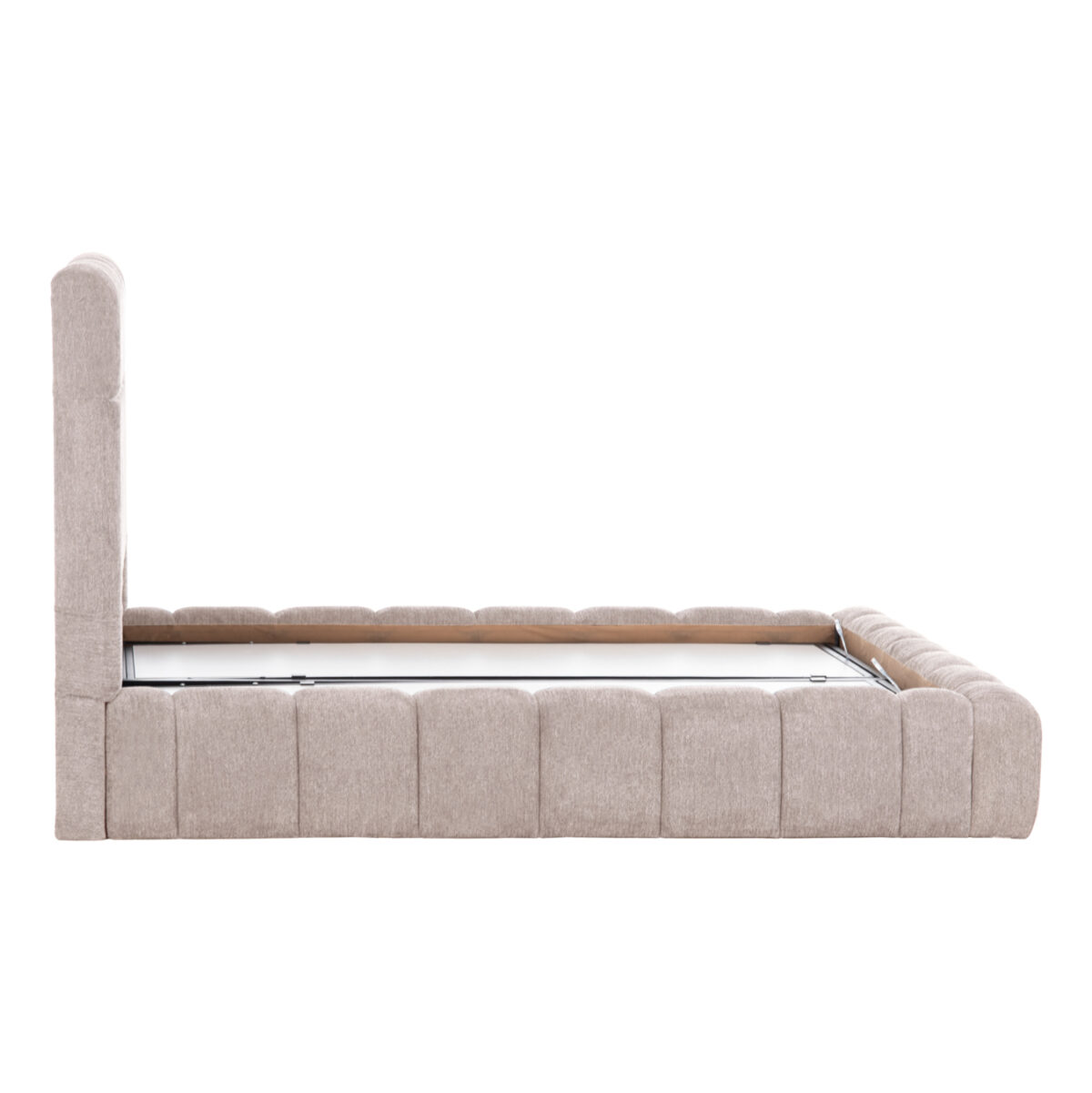 ΚΡΕΒΑΤΙ RAMON ΜΕ ΑΠΟΘ. ΧΩΡΟ LH10.720.10 ΥΦΑΣΜΑ TEDDY ΜΠΕΖ-ΓΙΑ ΣΤΡΩΜΑ 160x200εκ - Image 5