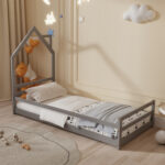 ΚΡΕΒΑΤΙ ΠΑΙΔΙΚΟ HOUSER LH10.676.05 τ.MONTESSORI ΞΥΛΟ ΠΕΥΚΟ ΓΚΡΙ- 190x90εκ - Image 4