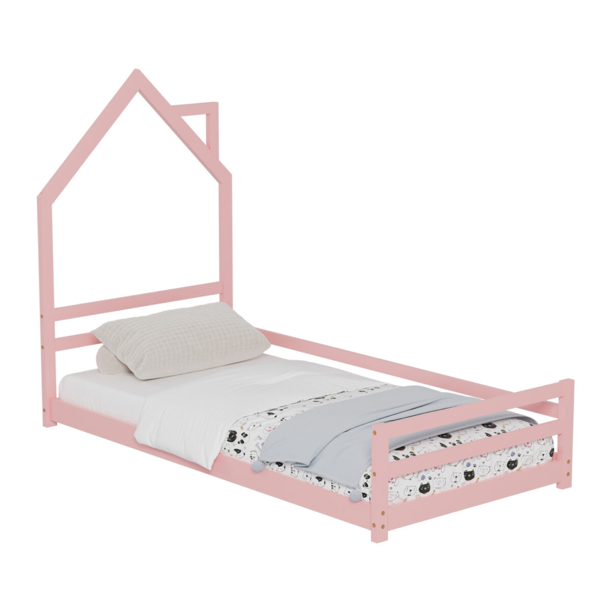 ΚΡΕΒΑΤΙ ΠΑΙΔΙΚΟ HOUSER LH10.676.06 τ.MONTESSORI ΞΥΛΟ ΠΕΥΚΟ ΡΟΖ- 190x90εκ - Image 4