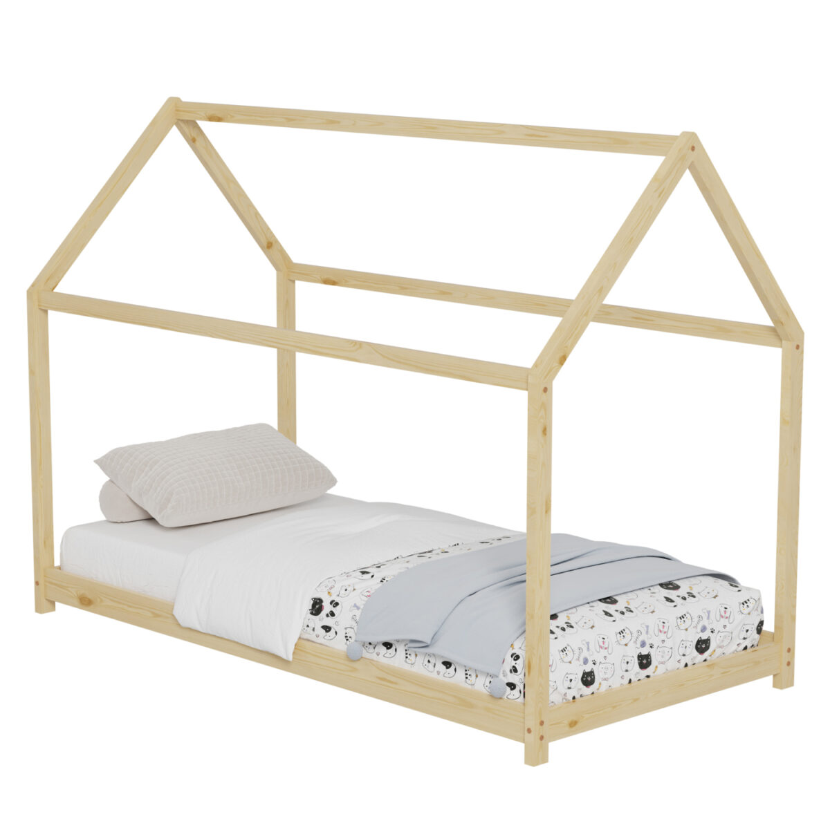 ΚΡΕΒΑΤΙ ΠΑΙΔΙΚΟ PEPE LH10.677.01 τ.MONTESSORI ΞΥΛΟ ΠΕΥΚΟ ΦΥΣΙΚΟ- 190x90εκ - Image 4