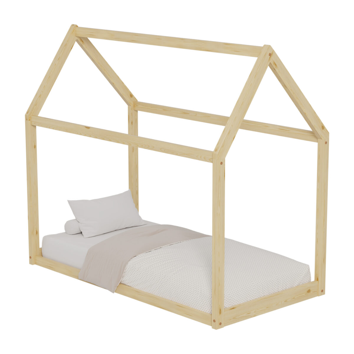 ΚΡΕΒΑΤΙ ΠΑΙΔΙΚΟ PEPE LH10.678.01 τ.MONTESSORI ΞΥΛΟ ΠΕΥΚΟ ΦΥΣΙΚΟ- 140x70εκ - Image 4