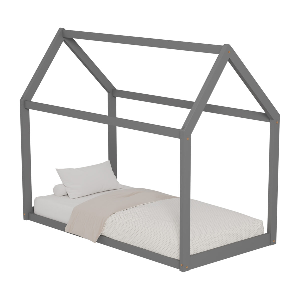 ΚΡΕΒΑΤΙ ΠΑΙΔΙΚΟ PEPE LH10.678.05 τ.MONTESSORI ΞΥΛΟ ΠΕΥΚΟ ΓΚΡΙ- 140x70εκ - Image 4