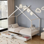 ΚΡΕΒΑΤΙ ΠΑΙΔΙΚΟ KLARICE LH10.680.03 τ.MONTESSORI-2 ΣΥΡΤΑΡΙΑ-ΞΥΛΟ ΠΕΥΚΟΥ ΛΕΥΚΟ-190x90εκ