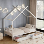 ΚΡΕΒΑΤΙ ΠΑΙΔΙΚΟ KLARICE LH10.680.03 τ.MONTESSORI-2 ΣΥΡΤΑΡΙΑ-ΞΥΛΟ ΠΕΥΚΟΥ ΛΕΥΚΟ-190x90εκ - Image 3