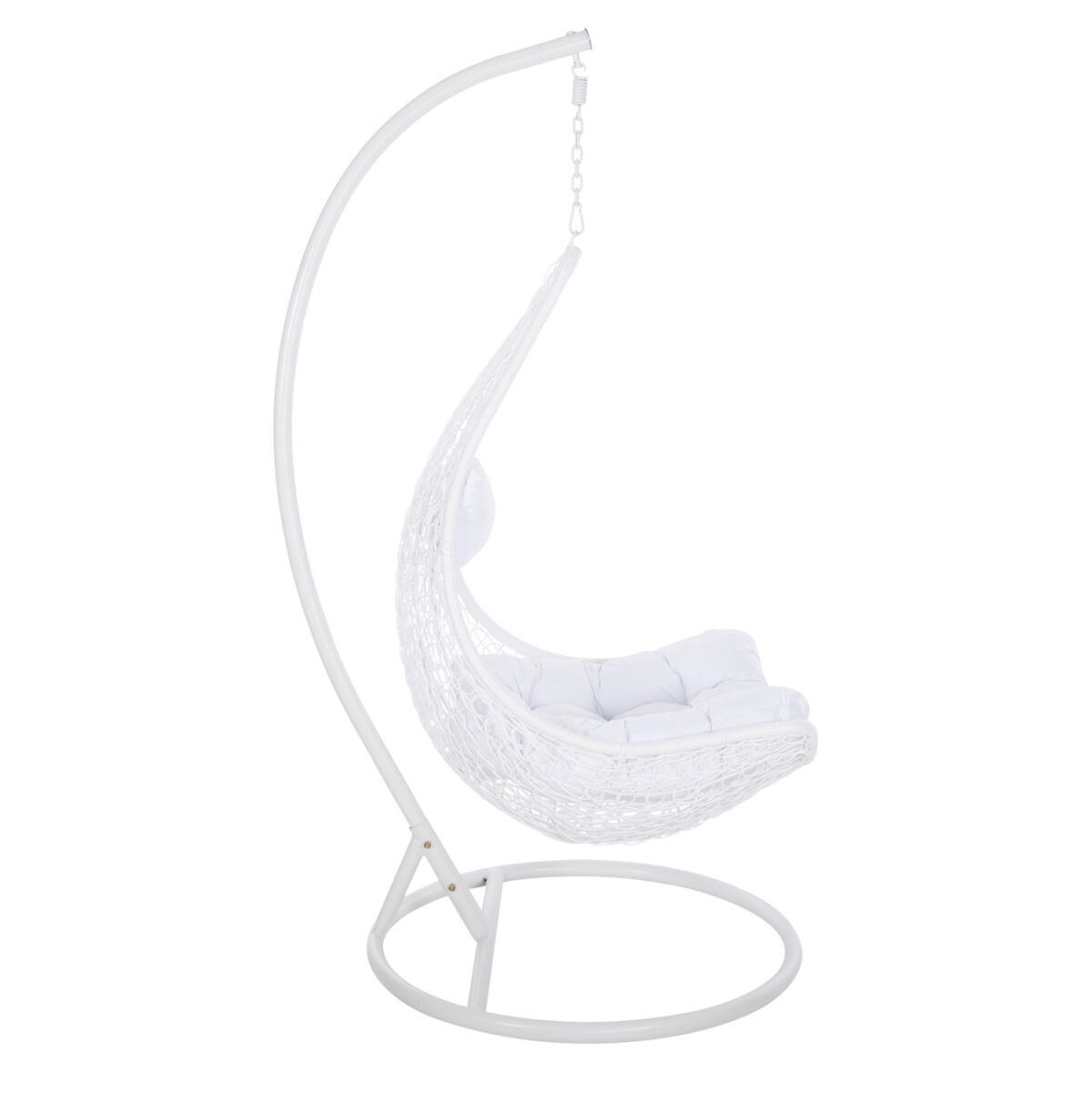 ΚΡΕΜΑΣΤΗ ΠΟΛΥΘΡΟΝΑ ΦΩΛΙΑ MILLIE LH10.5996.03 ΜΕΤΑΛΛΟ-ΣΥΝΘ.RATTAN ΛΕΥΚΟ Φ95x195Υεκ. - Image 4