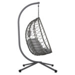 ΚΡΕΜΑΣΤΗ ΠΟΛΥΘΡΟΝΑ ΦΩΛΙΑ MILLIE LH10.5997.10 ΜΕΤΑΛΛΟ-ΣΥΝΘ.RATTAN ΓΚΡΙ 90x75x190Υεκ. - Image 4