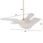 ΚΡΕΜΑΣΤΟ ΔΙAΚΟΣΜΗΤΙΚΟ ΓΛΑΡΟΣ LH10.4301 ΞΥΛΟ ΑΛΜΠΑΣΙΑΣ ΣΕ WHITEWASH 65x40x16-96Y εκ. - Image 2