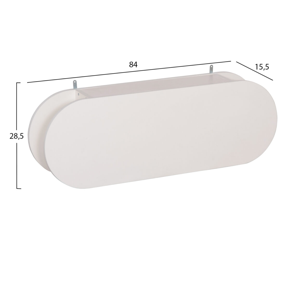 ΚΡΕΜΑΣΤΡΑ ΕΙΣΟΔΟΥ & ΚΛΕΙΣΤΟ ΡΑΦΙ STOR LH10.18078.01 ΜΕΛΑΜΙΝΗ ΛΕΥΚΗ 84x15.5x28.5Υεκ - Image 2