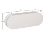 ΚΡΕΜΑΣΤΡΑ ΕΙΣΟΔΟΥ & ΚΛΕΙΣΤΟ ΡΑΦΙ STOR LH10.18078.01 ΜΕΛΑΜΙΝΗ ΛΕΥΚΗ 84x15.5x28.5Υεκ - Image 2