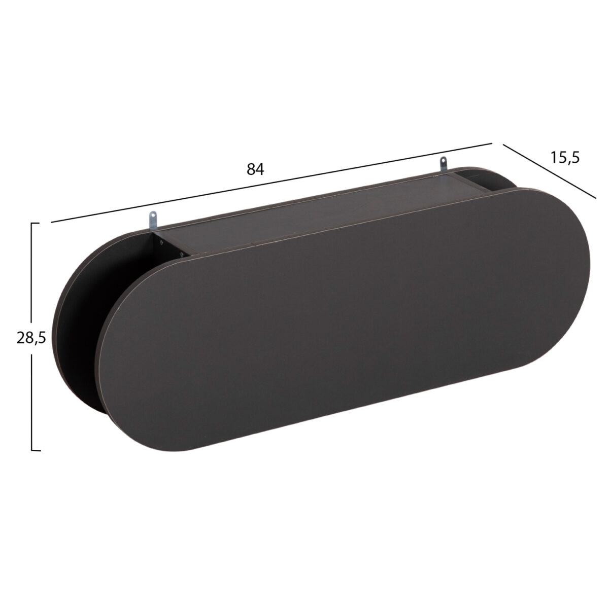 ΚΡΕΜΑΣΤΡΑ ΕΙΣΟΔΟΥ & ΚΛΕΙΣΤΟ ΡΑΦΙ STOR LH10.18078.03 ΜΕΛΑΜΙΝΗ ΣΚΟΥΡΟ ΓΚΡΙ 84x15.5x28.5Υεκ - Image 2