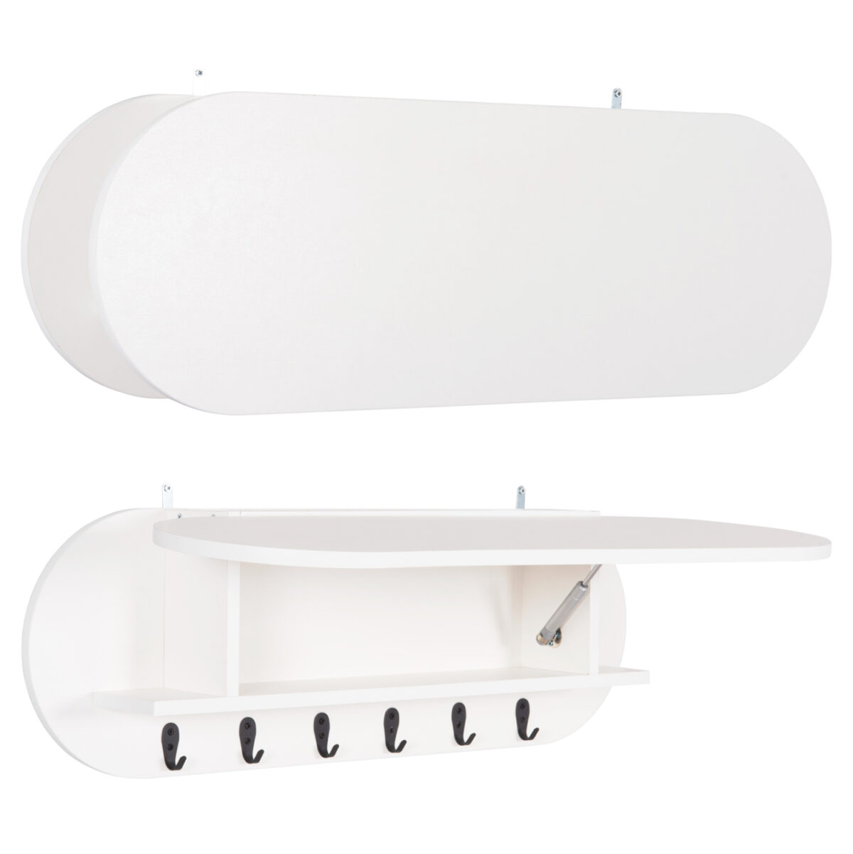 ΚΡΕΜΑΣΤΡΑ ΕΙΣΟΔΟΥ & ΚΛΕΙΣΤΟ ΡΑΦΙ STOR LH10.18078.01 ΜΕΛΑΜΙΝΗ ΛΕΥΚΗ 84x15.5x28.5Υεκ - Image 1