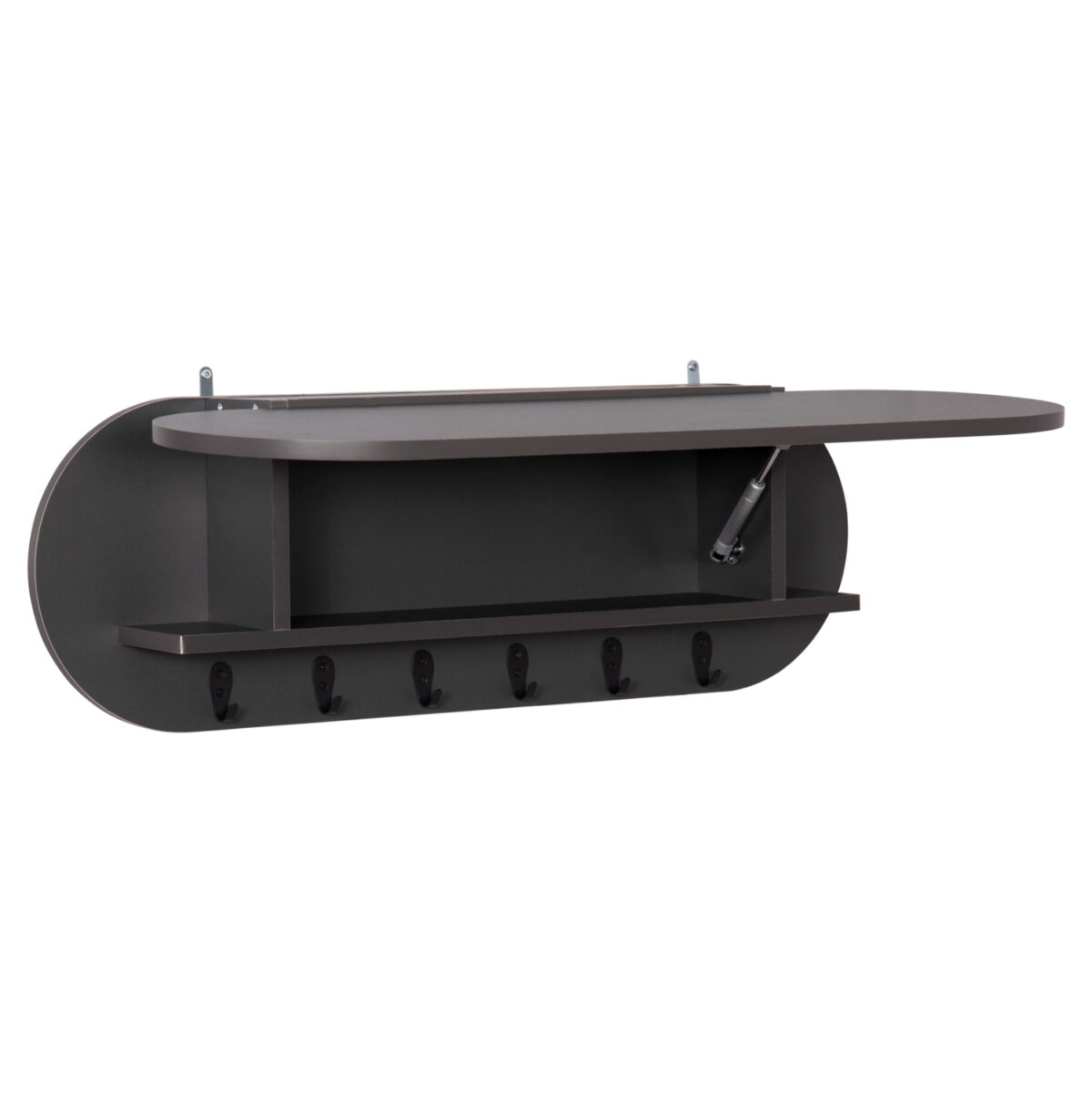 ΚΡΕΜΑΣΤΡΑ ΕΙΣΟΔΟΥ & ΚΛΕΙΣΤΟ ΡΑΦΙ STOR LH10.18078.03 ΜΕΛΑΜΙΝΗ ΣΚΟΥΡΟ ΓΚΡΙ 84x15.5x28.5Υεκ - Image 5