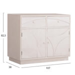 ΜΠΟΥΦΕΣ ΣΕΙΡΑ SANTORINI LH10.18046 MDF ΣΕ ΥΠΟΛΕΥΚΟ ΧΡΩΜΑ-2 ΣΥΡΤΑΡΙΑ & 2 ΠΟΡΤΕΣ 107x38x82,5Υεκ. - Image 2