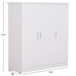 ΝΤΟΥΛΑΠΑ 3ΦΥΛΛΗ ΜΕ ΡΑΦΙΑ FUENTO LH10.2482.02 ΛΕΥΚΗ ΜΕΛΑΜΙΝΗ 120-116x40x123,5Υεκ. - Image 2